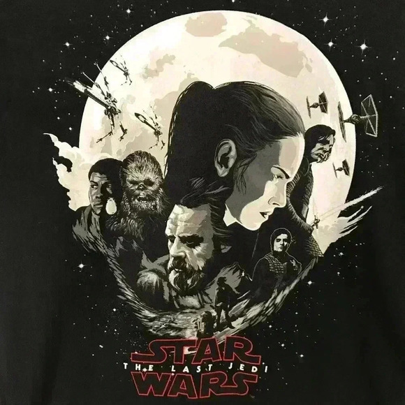 Star Wars The Last Jedi Men M Black T-Shirt NWT - Picture 5 of 5